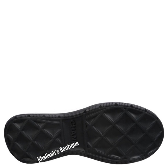 BNIB NWT AUTHENTIC CHANEL SUEDE VELVET Calfskin CC TRAINERS SNEAKERS Size 41 1/2 - Picture 7 of 17